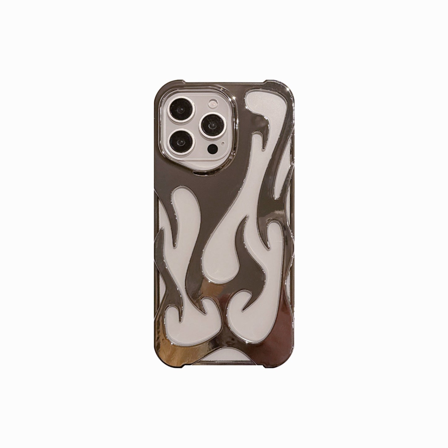 Electroplating Hollow Heat Dissipation Phone Case Flame Pattern High-grade Soft Shell